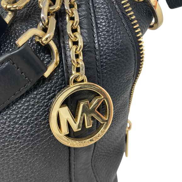 Michael Kors Handbag Pebbled Leather Black Zippers 15x10x5 - Picture 5 of 16